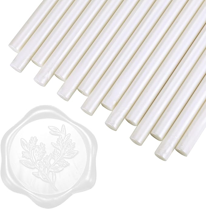 Yoption 15 Pieces Pearl White Glue Gun Sealing Wax Sticks by Yoption