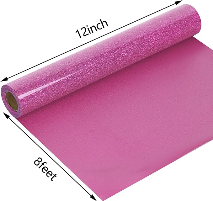 guangyintong Glitter Purple Pink Heat Transfer Vinyl HTV Rolls - Image 3