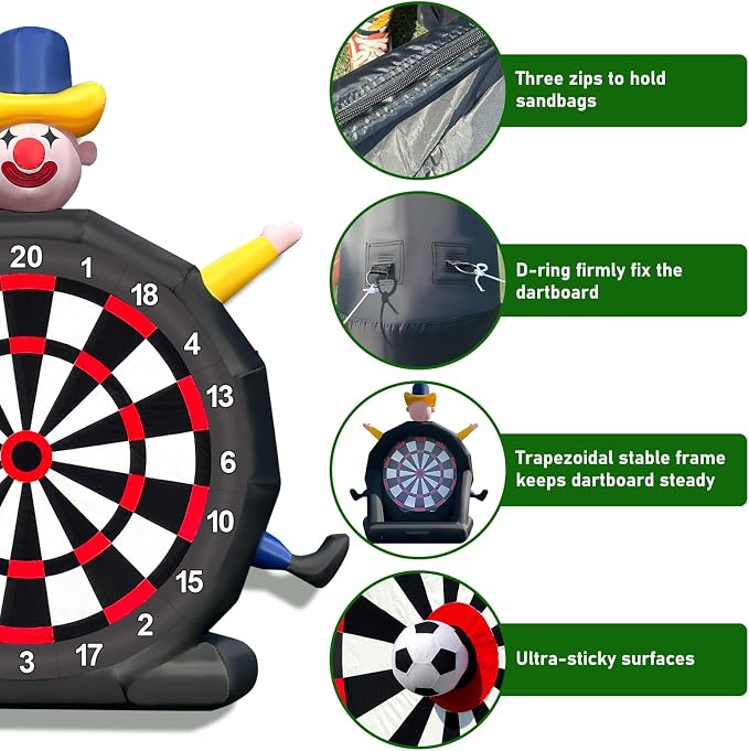 14ft Giant Inflatable Soccer Dart Board - Image 6
