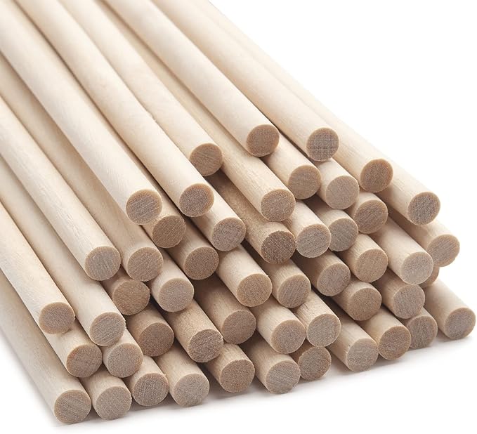 Wood Dowels Wooden Dowel Rods 1/4 x 12, Macrame Dowels, Unfinished Small Wood by Coowayze