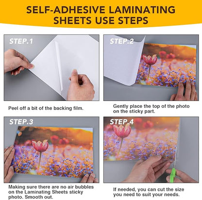 180 PCS Self-Adhesive Laminating Sheets, 9 x 12 Inches Self Adhesive Contact - Image 3