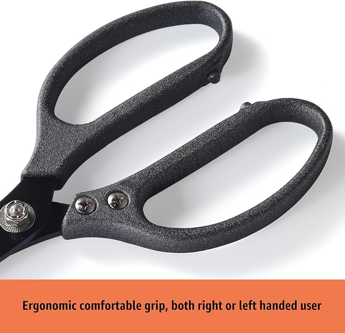 Heavy Duty All Purpose Scissors, Stainless Steel Blades, Frosted Gray Comfort - Image 3