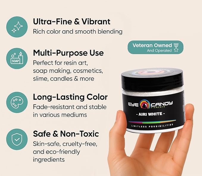 Eye Candy Pigments Premium White Mica Powder - Image 2