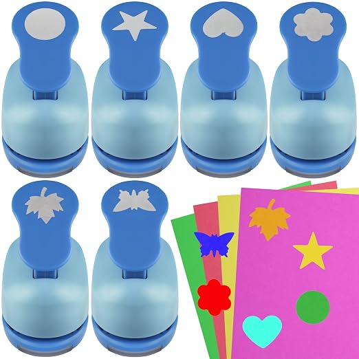 Set 6 Craft Hole Punch 1-inch, Craft Punchers by ECOHU