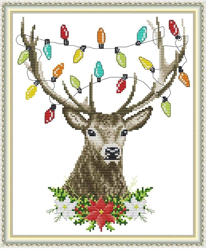 CROSSDECOR Cross Stitch Stamped Kits 11CT 14X16 inch Pre-Printed by CROSSDECOR