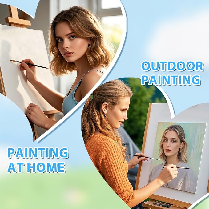 ESRICH Canvas Boards for Painting 12 Pack Canvas for Painting 4x4, 8x8 Blank - Image 6