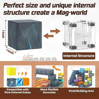 Magnetic Blocks-Build Mine Magnet World Sword Edition Mine Sword Caverns Magnet - Image 6
