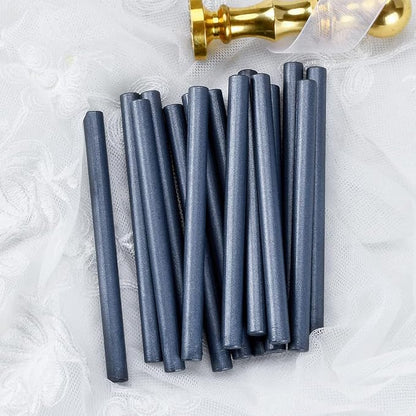 16 PCS Hot Glue Wax Sticks in Steel Blue Color - Image 5