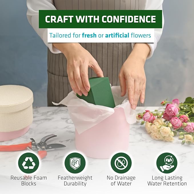 FLORABELS 6 PCS Wet Floral Foam Blocks - Image 4