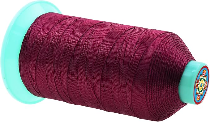 Mandala Crafts Bonded Nylon Thread Burgundy Heavy Duty Sewing Threads - Image 2