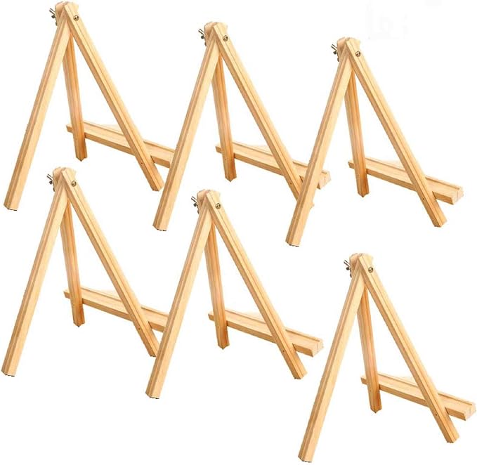 9.4 Inches Tall Wood Easels Set of Tabletop Display Easels, Art Craft Painting by ANDES