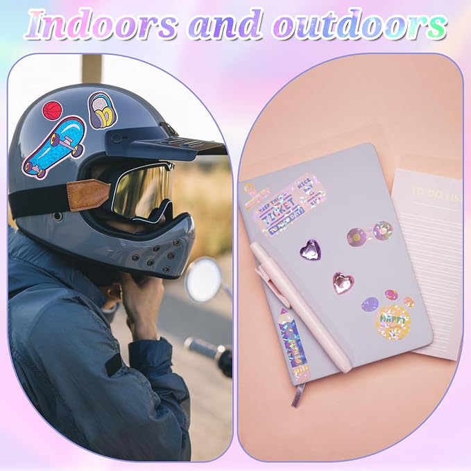 120 Sheets Holographic Sticker Paper, Vinyl Waterproof Laminating Sheets - Image 5