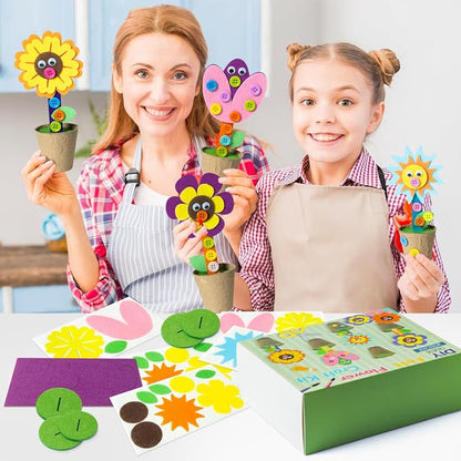 WATINC Mother's Day Spring Felt Flower Craft Kits - Image 4