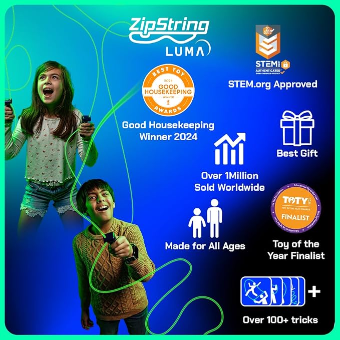 ZipString Luma - The Patented Glow-in-The-Dark Toy That Flies a Loop of String - Image 8