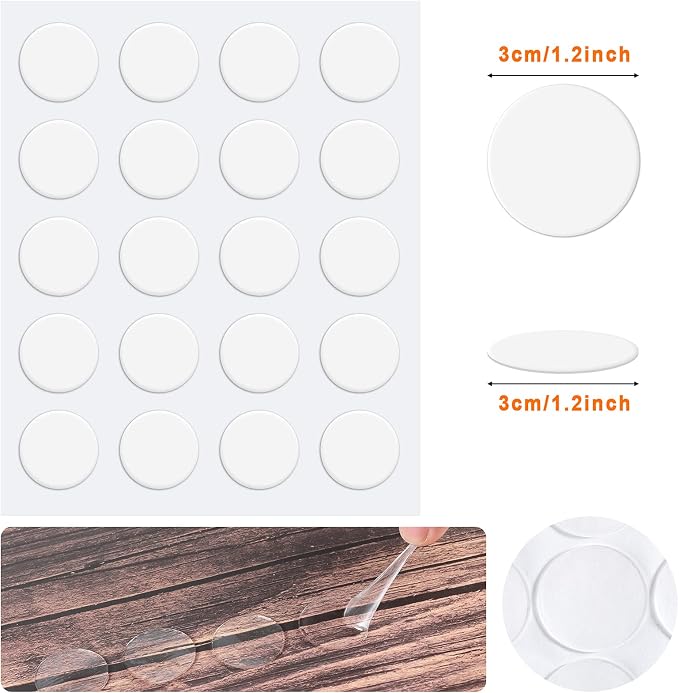 Zonon 200 Pcs Double Sided Adhesive Dots Clear Glue Point Tape Stickers Balloon - Image 2