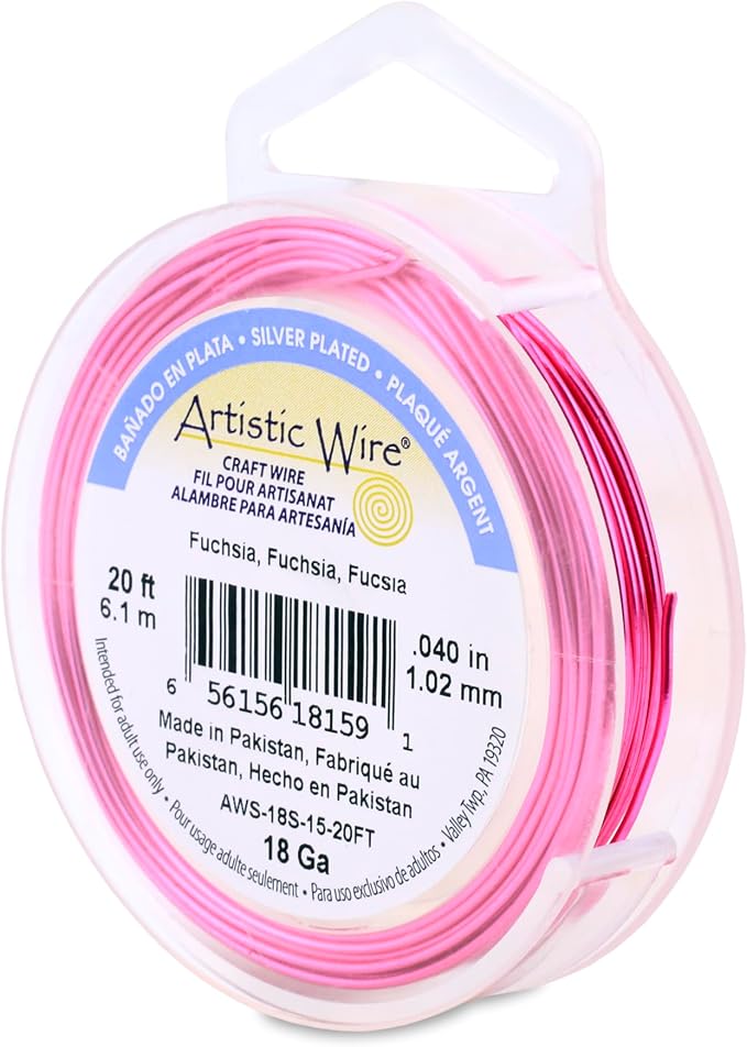 Artistic Wire, 18 Gauge Silver Plated Tarnish Resistant Colored Copper Craft by ArtisticWire
