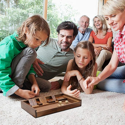Juegoal Shut The Box Wooden Board Dice Game - Image 3