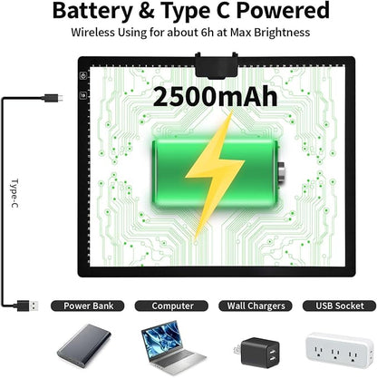 Rechargeable A3 Light Pad for Diamond Painting - Image 4