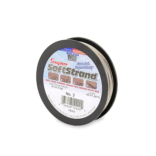 Super Softstrand, Vinyl-Coated Stranded Stainless Steel Picture Wrapping Wire by WCS