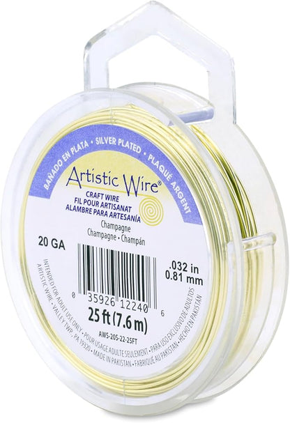 Artistic Wire, 20 Gauge Silver Plated Tarnish Resistant Colored Copper Craft by ArtisticWire