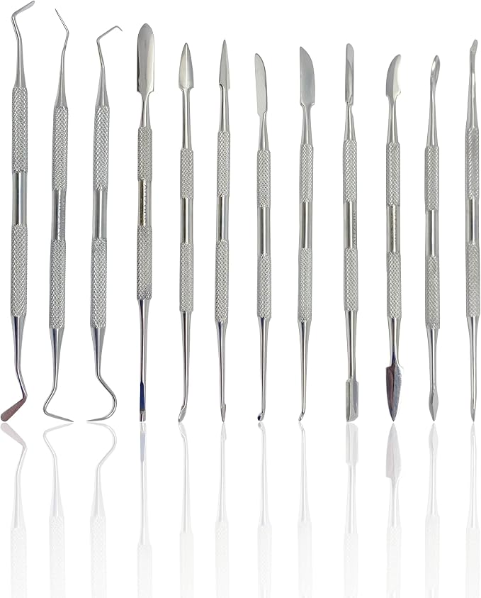 CYNAMED Stainless Steel Spatula Wax & Clay Sculpting Tool Carver Set by Cynamed