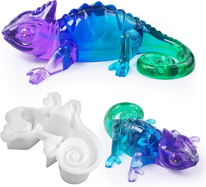 Lizard Animal Cylinder Candle & Resin Mold - Image 7