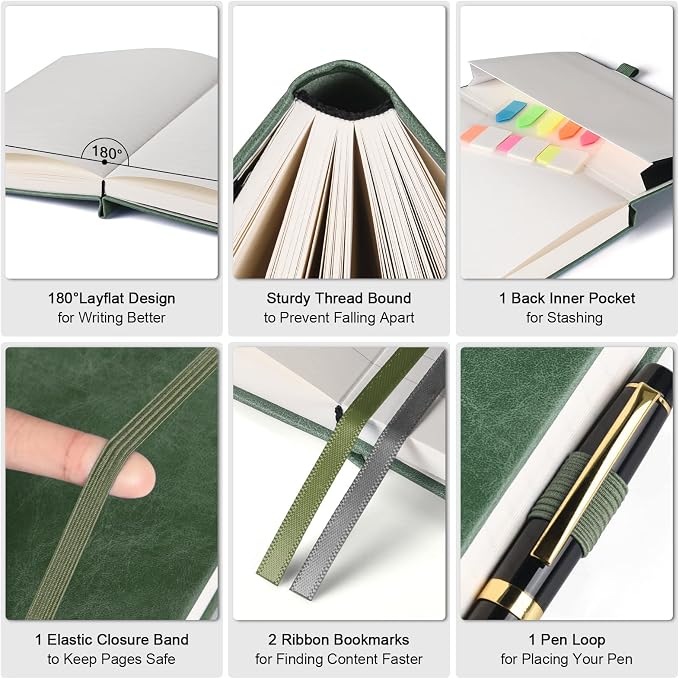 5 Pack College Ruled Notebook, 312 Numbered Pages Thick Notebooks Bulk - Image 3