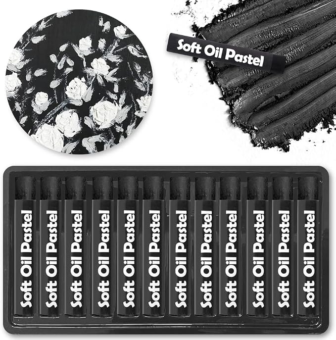 Mifuner Soft Oil Pastels Set, Single Colors Heavy Oil Pastels Vibrant and Creamy by Mifuner