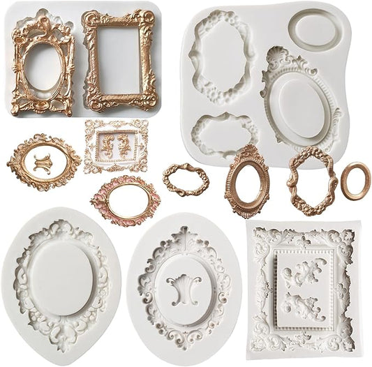 Growtail Photo Frame Silicone Fondant Molds, Picture Frames Chocolate Mold by Growtail