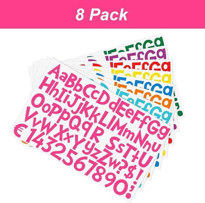 TaoBary 544 Pcs 2 Inch 16 Sheets Large Letter Stickers, Upper and Lower Case - Image 3