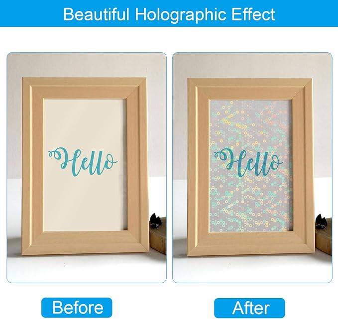 PATIKIL 8.3x5.8" Holographic Sticker Paper, 20Sheets A5 Polypropylene - Image 4