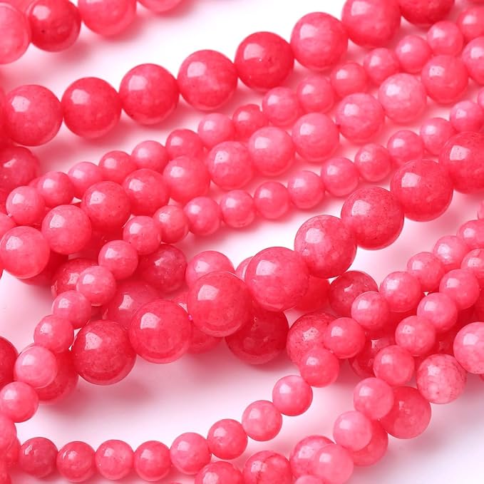 90PCS 4MM Red Rhodonite Jade Natural Gemstone Round Stone Beads - Image 4
