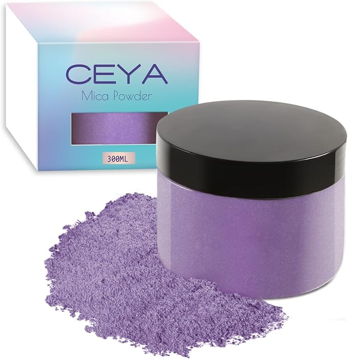 Ceya Mica Powder, 5.3oz/ 150g Pastel Purple Pearlescent Effect Colorant Pigment by CEYA