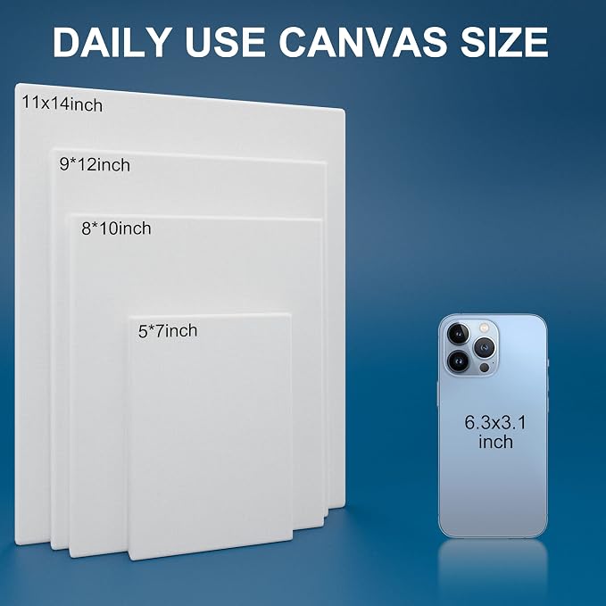 Canvas Panels 11x14 Inch 12-Pack, 10 oz Primed 100% Cotton Canvases - Image 7