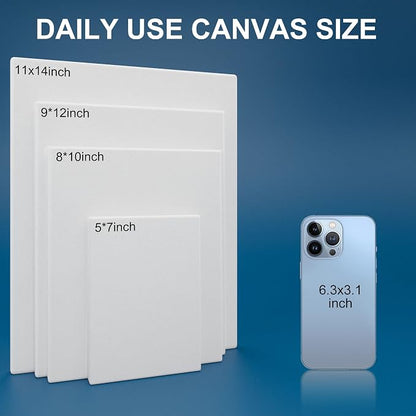 Canvas Panels 11x14 Inch 12-Pack, 10 oz Primed 100% Cotton Canvases - Image 7