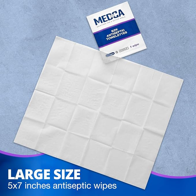 Hand Wipes – Benzalkonium Chloride Swabs Individual BZK Single-Use Packets by - Image 9