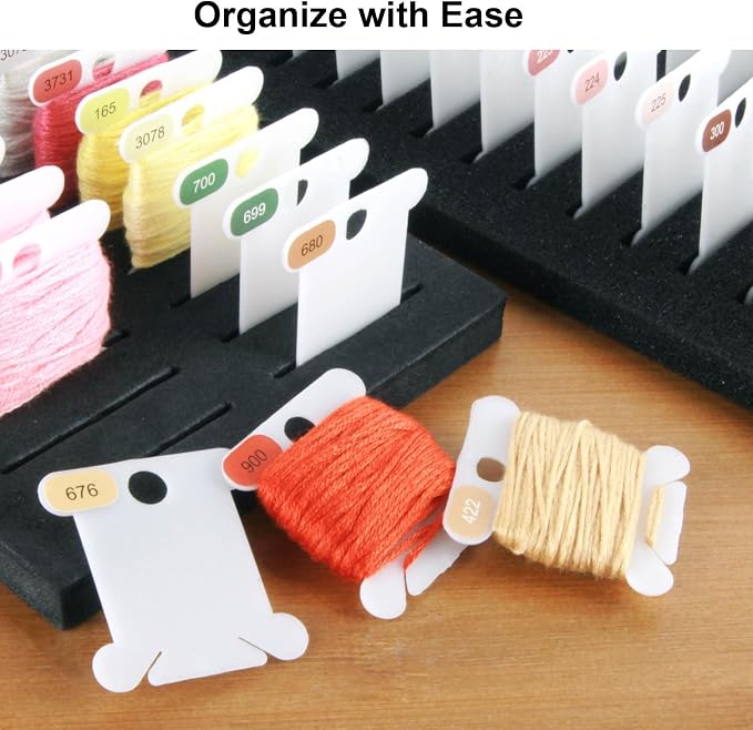 Hamtery Plastic Embroidery Floss Bobbins, Pre-Labeled Color Number Embroidery - Image 7