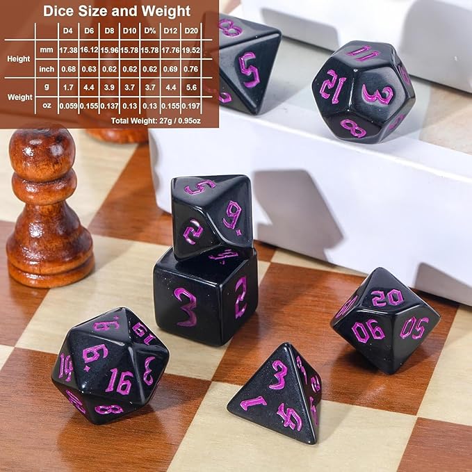 Yilloog Compatible with Dice Sets Bulk Polyhedral Dice with Drawstring Bag - Image 7
