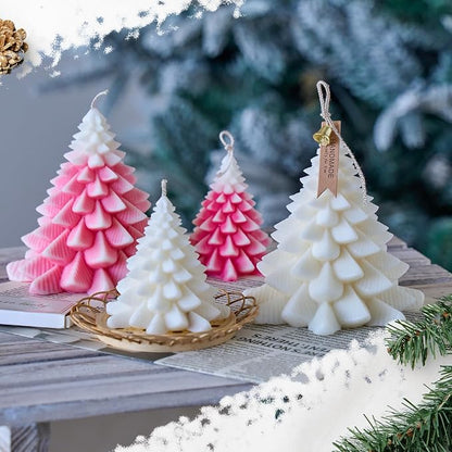 KDW Soy Wax Beads for Candle Making Christmas Tree Silicone Mold Large+Small 3D - Image 9