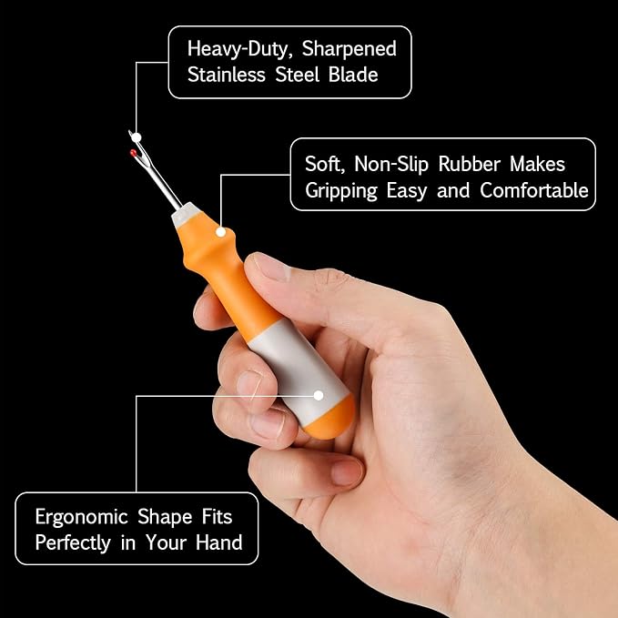 Mudder 5 Pieces Seam Ripper for Sewing Ergonomic Seam Ripper Colorful Large - Image 3