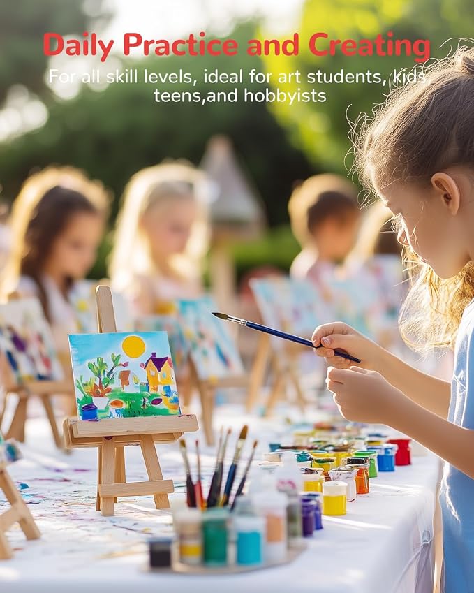 Mini Canvas Boards for Painting 20 Pack, 5x5 Inch Canvas Panels, 100% Cotton - Image 3