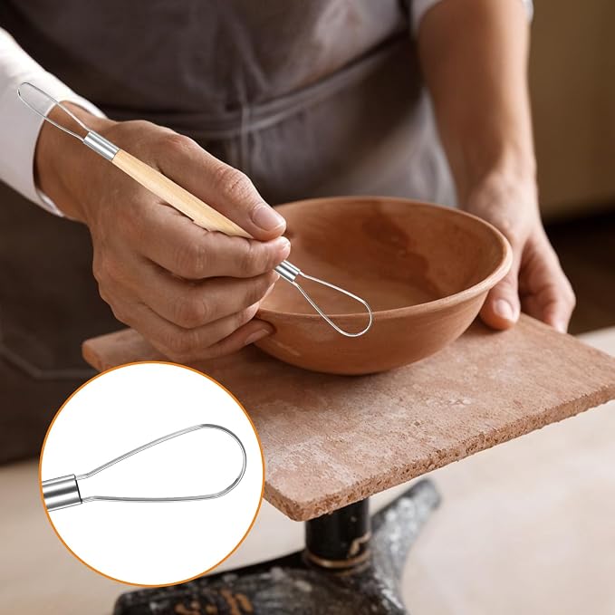 6Pcs Clay Sculpting Tools Ceramic Pottery Clay Ribbon Sculpting Tools Wooden - Image 4