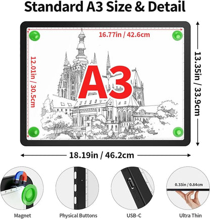 Zocelight Rechargeable A3 Tracing Light Box - Image 9