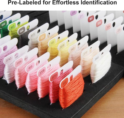 Hamtery Plastic Embroidery Floss Bobbins, Pre-Labeled Color Number Embroidery - Image 2
