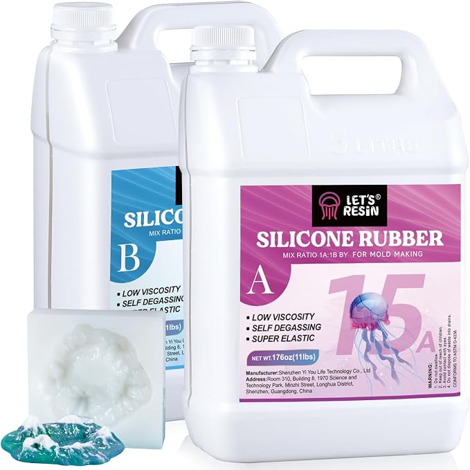 LET'S RESIN Silicone Mold Making Kit 15A, 4H Faster Curing Liquid Silicone by LETSRESIN