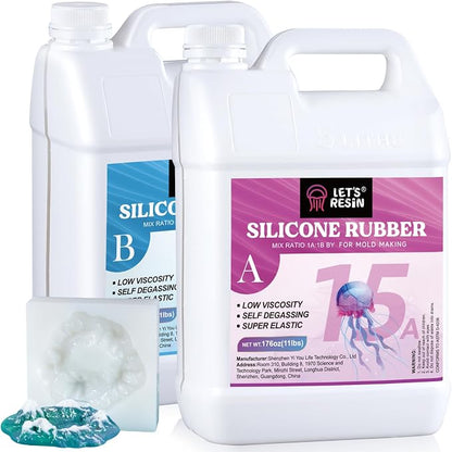 LET'S RESIN Silicone Mold Making Kit 15A, 4H Faster Curing Liquid Silicone by LETSRESIN