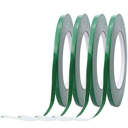 4 PCS Green Floral Tape, 0.25" Flower Stem Wrap Tapes, Waterproof Florist Tape by Unknown