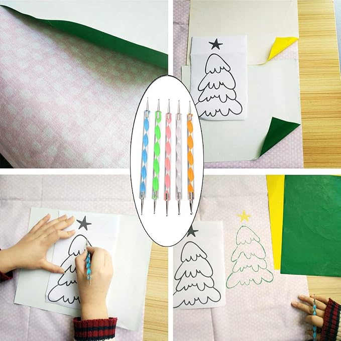 100 Sheets Carbon Transfer Paper, Tracing Paper Carbon Graphite Copy Paper - Image 6