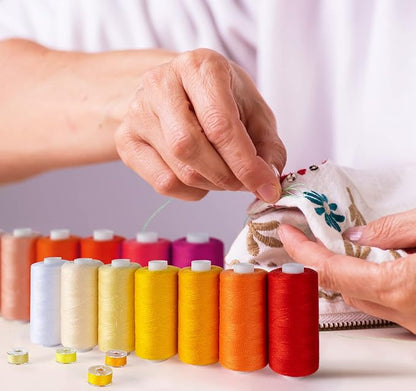 ilauke 72 Pcs Sewing Thread 700 Yards, 36 Colors Prewound Bobbins Thread - Image 7