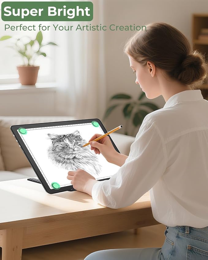 Rechargeable A4 Light Box for Tracing, Bawaslom LED Light Pad - Image 8